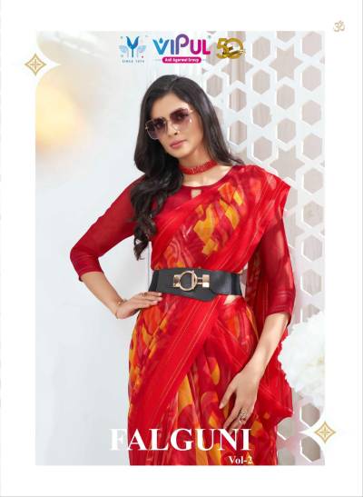 VIPUL FALGUNI VOL-02 83403 TO 83411 DESIGNER GEORGETTE SAREE WHOLESALER IN SURAT